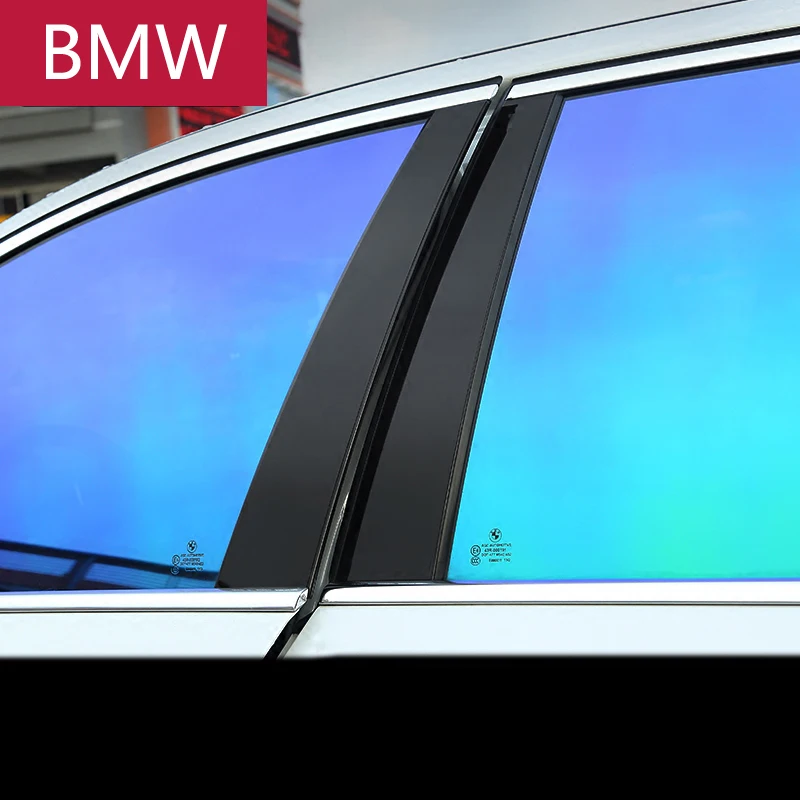 Black Mirror trim Okno Avtomobila BC Stolpec sequins Stirps Kritje Nalepke za BMW 1 3 5 serija X1 X3 X5 F20 F10 F30 E48 F35 F15 E70
