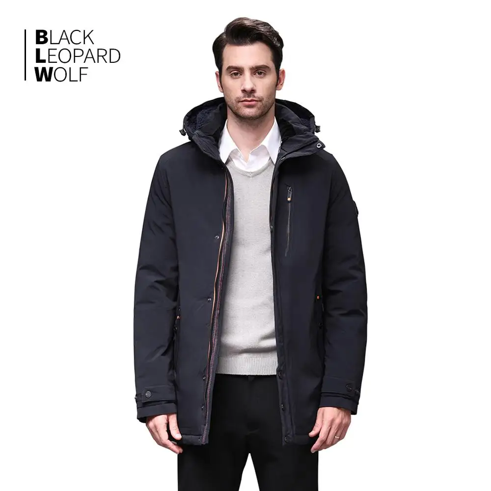 Blackleopardwolf 2019 nov prihod zimska jakna moški plašč thik parka aljaske windproof snemljiv outwear luksuzni outwear BL-1002