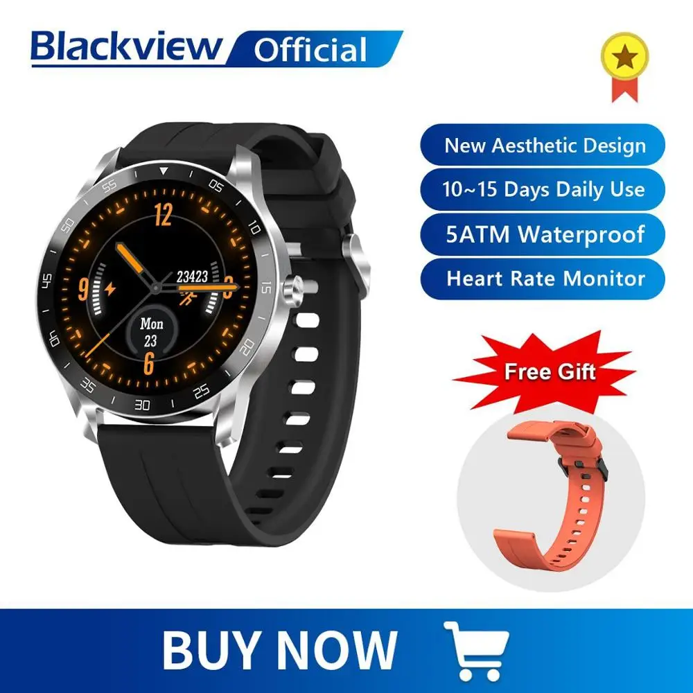 Blackview X1 SmartWatch 5ATM Nepremočljiva Srčni utrip Dejavnosti Sledenje Spanja Monitor Ultra-Dolgi Battrey Android, iOS Watch
