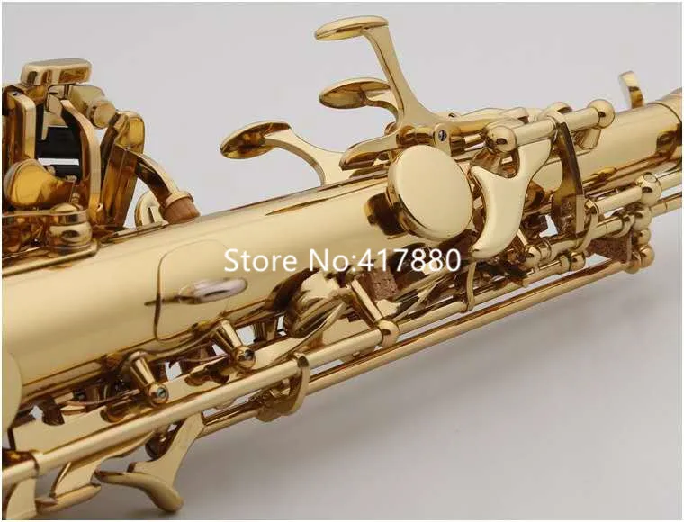 Blagovne znamke MARGEWATE Ukrivljen Sopranski Saksofon S-991 B Ravno Zlata Lak Priljubljena Glasba Z instrumenti Primeru Brezplačna Dostava
