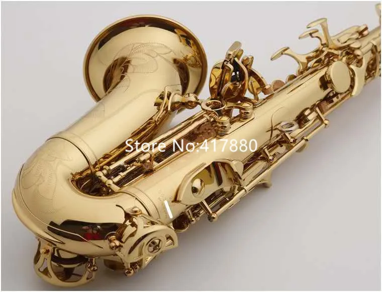 Blagovne znamke MARGEWATE Ukrivljen Sopranski Saksofon S-991 B Ravno Zlata Lak Priljubljena Glasba Z instrumenti Primeru Brezplačna Dostava