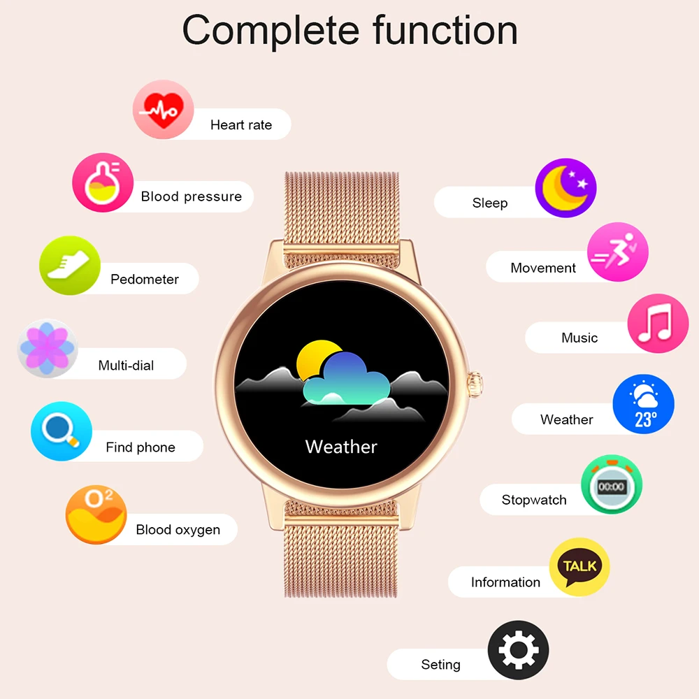 Blagovne znamke Smart Gledajo Moški Ženske Ure z Srčni utrip, Krvni Tlak Monitor Poln na Dotik Fitnes Tracker Smartwatch Za Android iOS