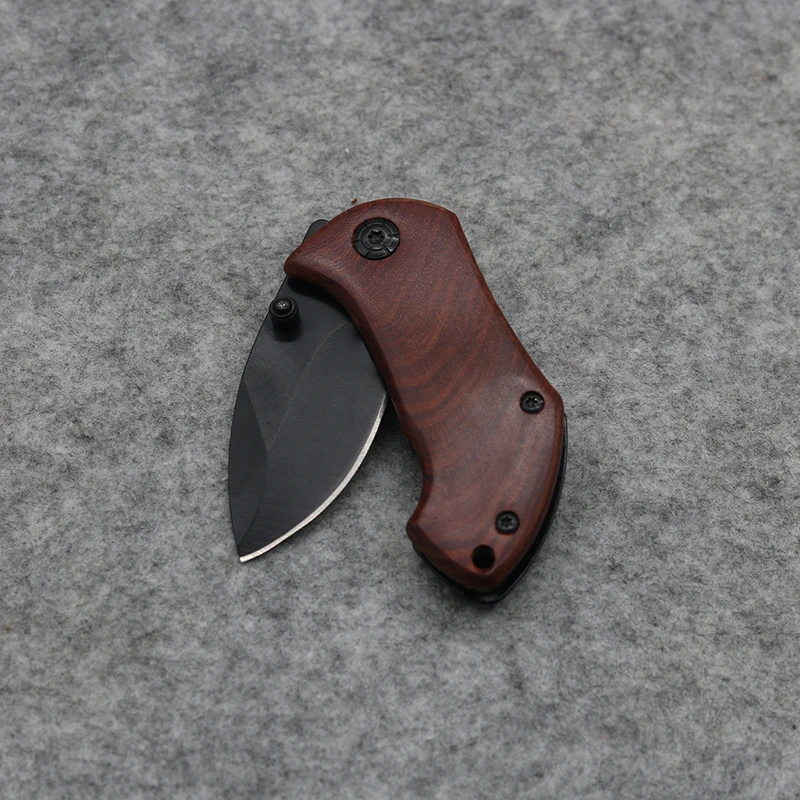 Blagovne znamke Titana Žep Zložljiva Lovski Nož Taktično Preživetje Noži 440C Rezilo Jekla Rdeče Leseni Ročaj na Prostem Nož Multi Orodja