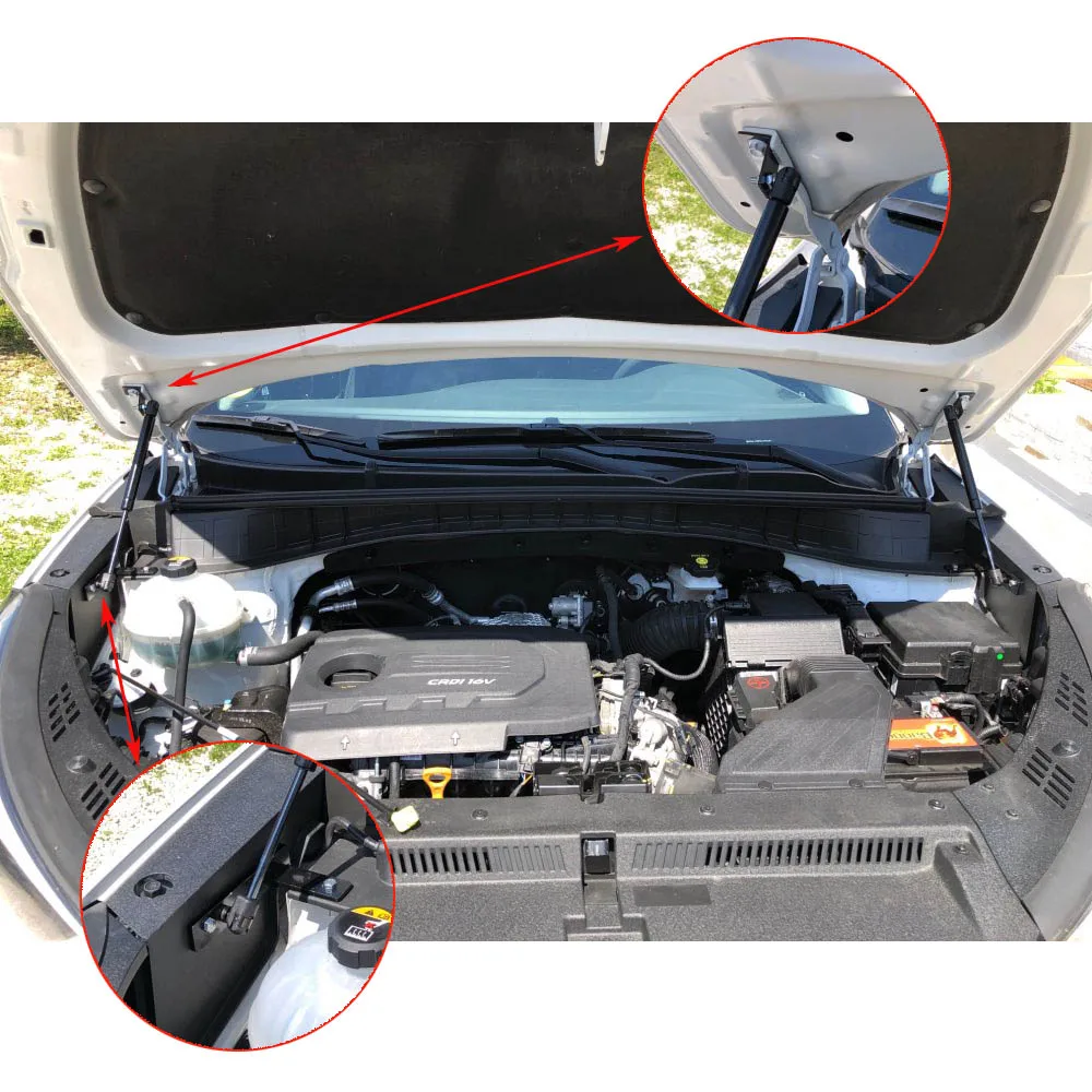 Blažilnik za Hyundai Tucson 2016 - 2018 2019 2pcs Avto Styling Spredaj Kapuco Bonnet Spremeniti Plina Oporniki Dvigalo Podporo blažilec