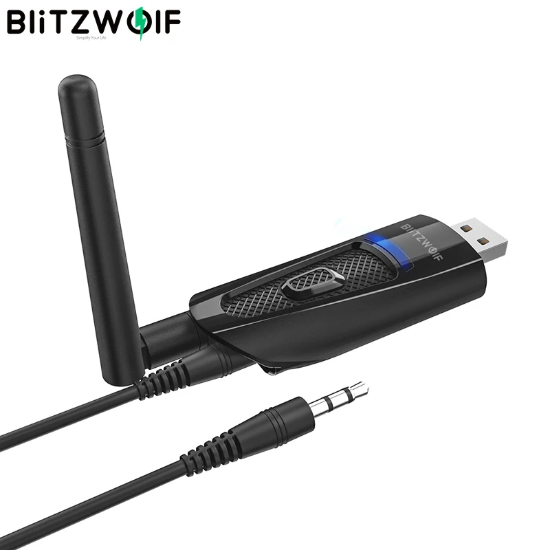 BlitzWolf BW-AF1 Pro Brezžični bluetooth V5.0 USB Avdio Video Sprejemnik Oddajnik 2 v 1 Adapter za PC TV Zvočnik Pametne telefone L