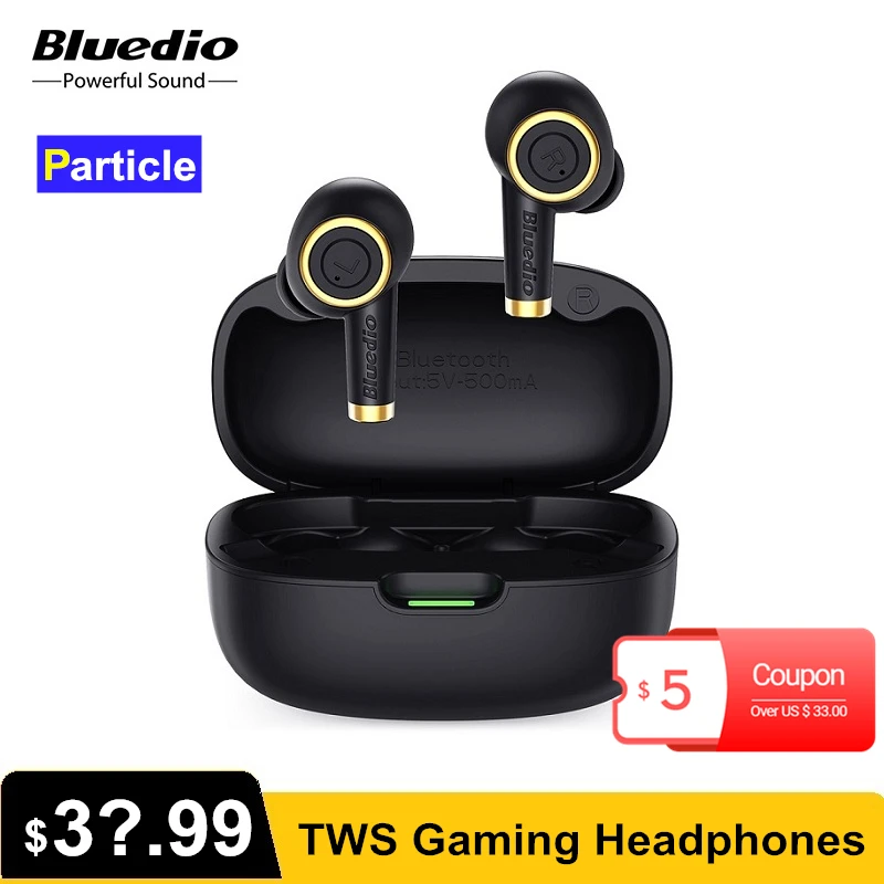 Bluedio Delcev TWS Bluetooth Slušalke Nepremočljiva V Uho Čepkov 6 mm Gonilnik Brezžične Šport Slušalke S Polnjenjem Primeru Za Igro