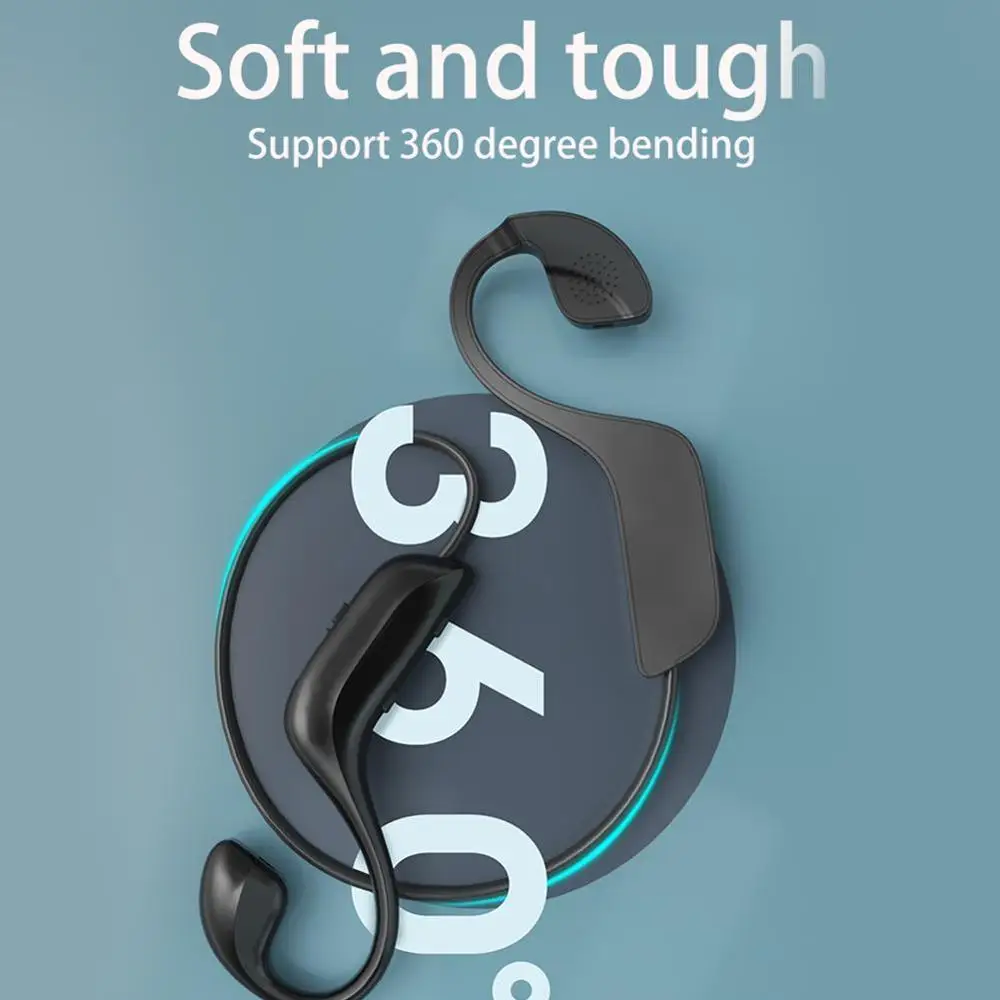 Bluetooth 5.0 180mAh Brezžične Slušalke Kostne Prevodnosti Slušalke Šport Zunanji Mikrofon za Prostoročno uporabo s Slušalkami Slušalke J1N5