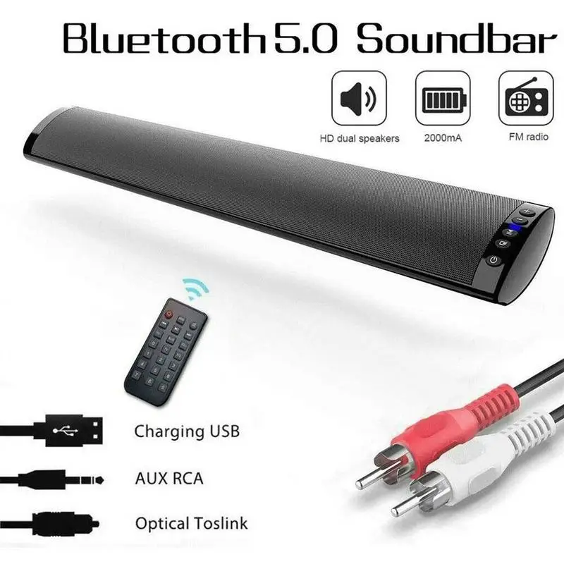 Bluetooth 5.0 Zvočniški Stenske Bluetooth Soundbar Zvočnik za Domači Kino Prostorski Nadzor Za Pc Stereo Zvok Daljavo z E4M8