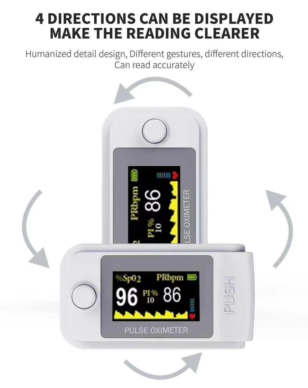 Bluetooth Impulz Oximeter SSF SpO2 PR PI prsta kisika v krvi, Srčni utrip Nasičenost Meter Snemanje IPS Monitor Oximetro