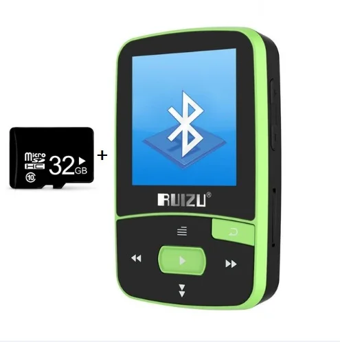 Bluetooth Mp3 Predvajalnik Ruizu X50 Šport Audio Mini Bluetooth Mp3 Predvajalnik 8GB+32GB Predvajalnik Avdio Radio, Digitalni Video Zaslon