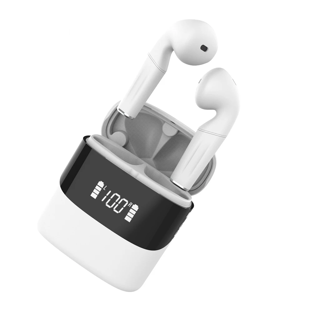 Bluetooth slušalke brezžične slušalke hrupa preklic mini čepkov s polnjenjem polje mikrofon šport slušalka za mobilni telefon