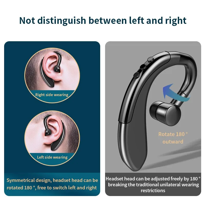 Bluetooth Slušalke V5.0 Brezžične Slušalke Mini Prostoročno Slušalko 24 urah Pogovoru z Mikrofonom auriculares za Telefon