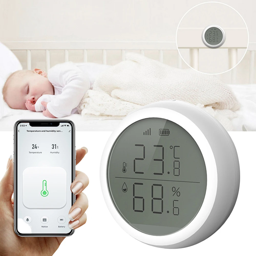 Bluetooth Temperature In Vlažnosti Tipalo Z LCD Zaslona Delovnih Termometer Merilnik Vlage Smart Življenje Za Dom