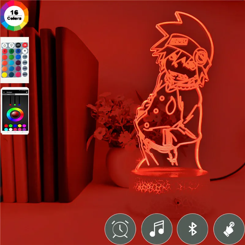Bluetooth Zvočnik DUŠO JEDEC Anime 3D Noč Svetlobe Kreativne Vizualne Iluzije Lučka Led Spalnica Dekoracijo Počitnice Darila RGB Spremembe