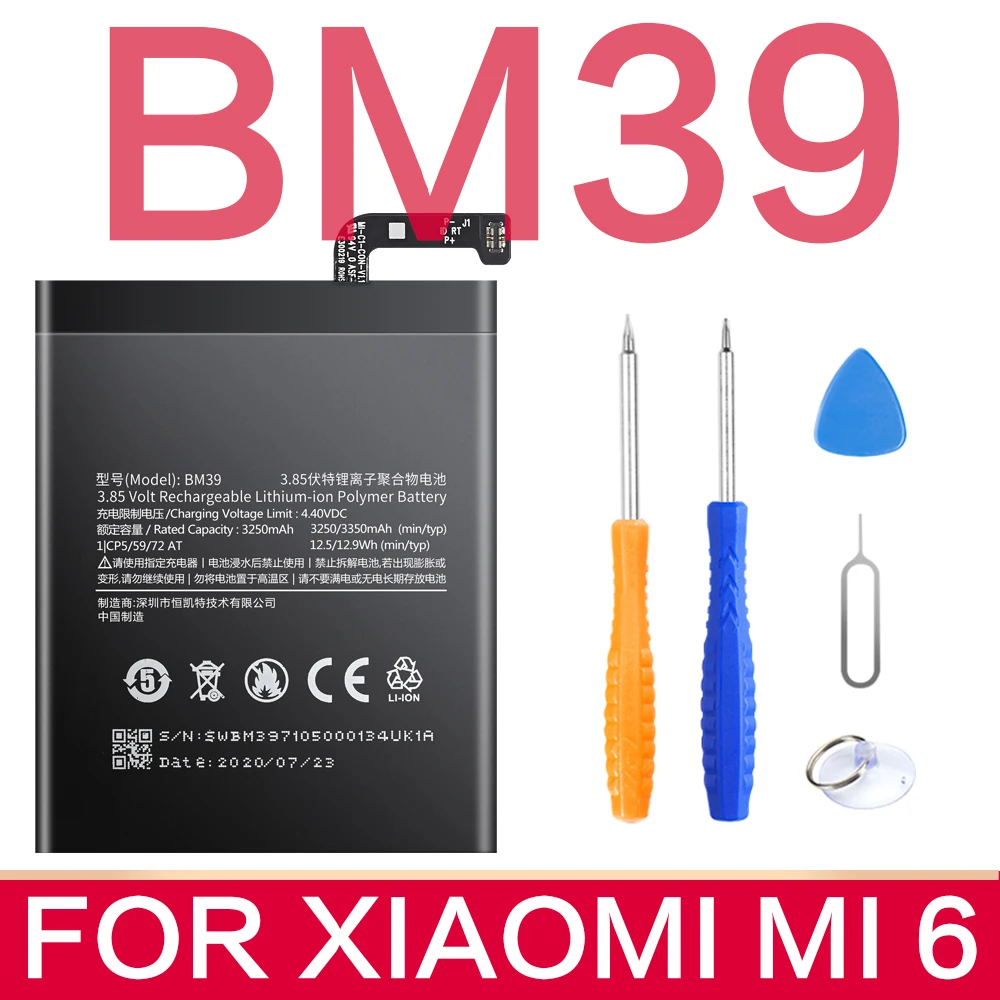 BN31 BM22 BM35 BM36 BM39 Baterija Za Xiaomi Mi 5X 5 4C 5 6 Redmi Opomba 5A Pro Zamenjavo Litij-Polimer Bateria + Brezplačna Orodja