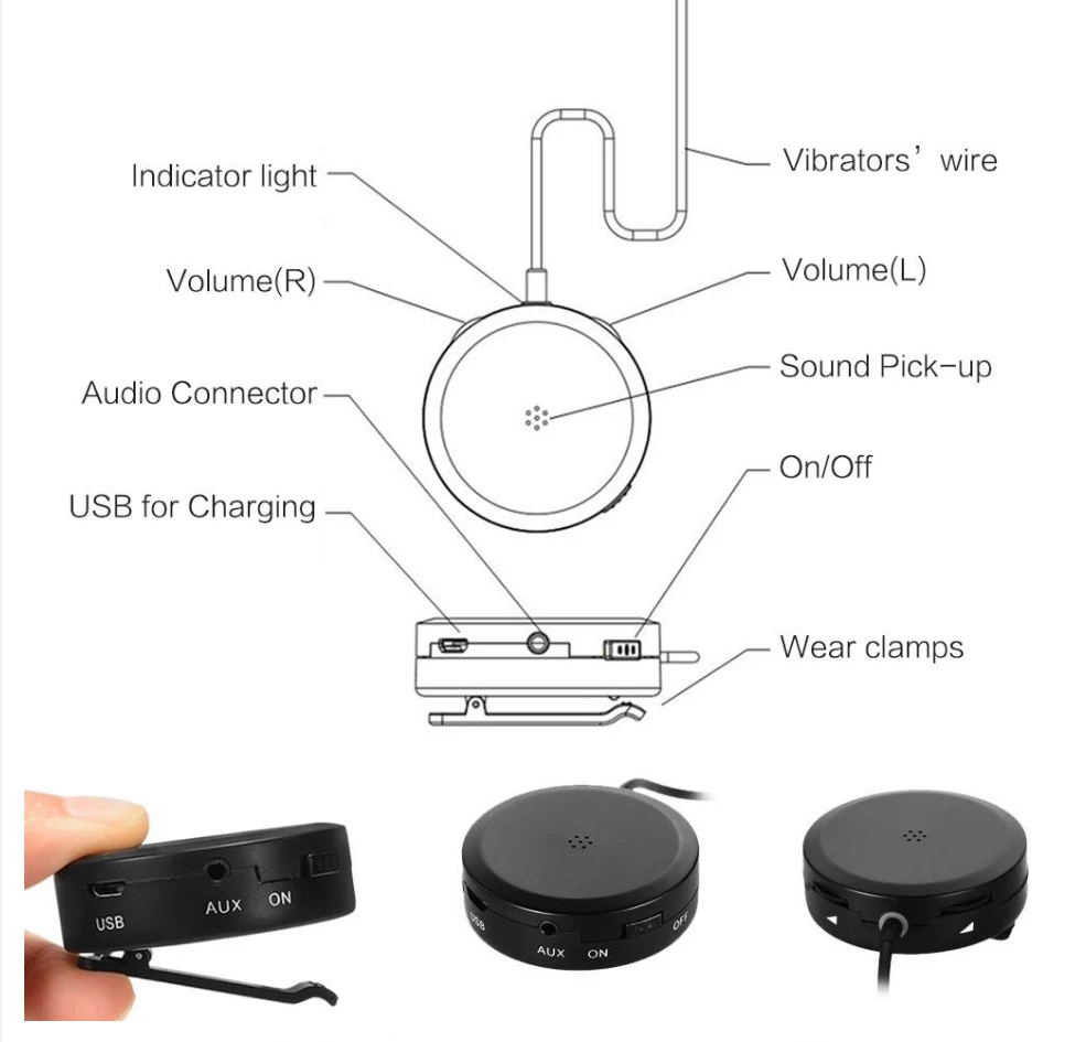 BN801 Slušni Slušalke Kostne Prevodnosti Hheadphone Vgrajeno Baterijo za Ojačevanje Zvoka Šport TV Slušalke
