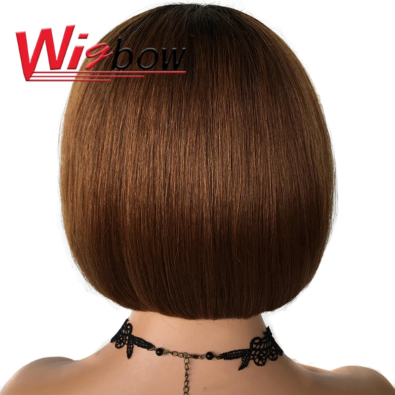 Bob lasuljo človeških las lasulje s šiška kratek naravnost bob lasulje za ženske obarvanje cheveux barve brazilske lase, lasulje