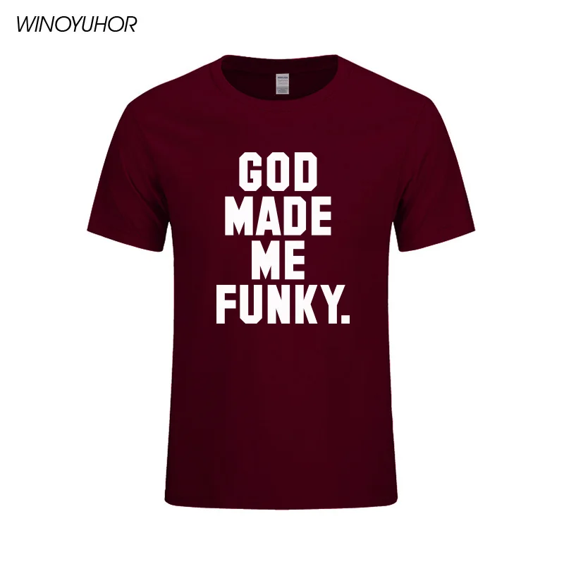 Bog Me je Funky Pisma Natisnjena T Srajce Moške Poletne Nov Modni Priložnostne Kratek Rokav Vrhovi Smešno Mens Darilo Bombaža T-shirt