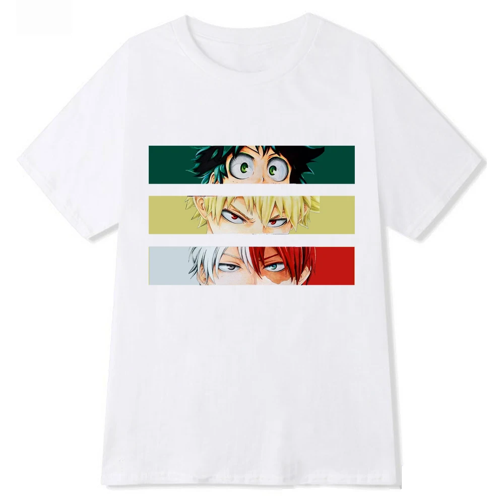 Boku Ni Junak Univerzami Anime Natisni T-Shirt Majica- - MHA Midoriya Izuku Cosplay Tee