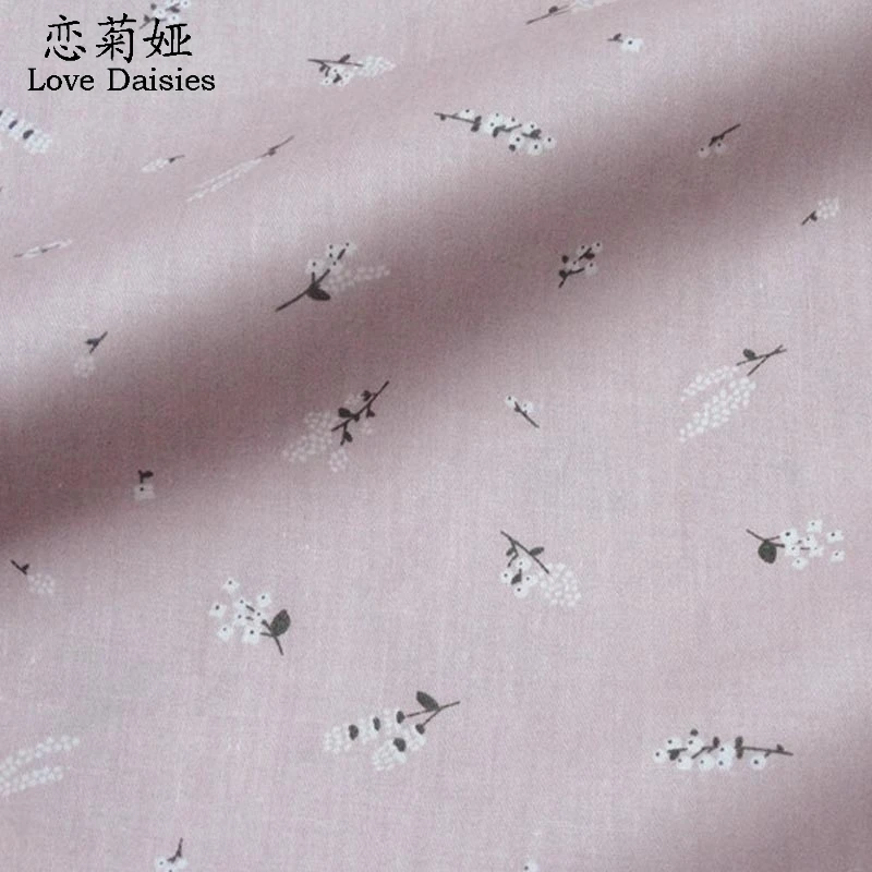 Bombaž Japonski slog belo roza majhni cvetlični keper krpo DIY za otrok posteljnina oblačila, obleko mozaik obrti quilting tkanine