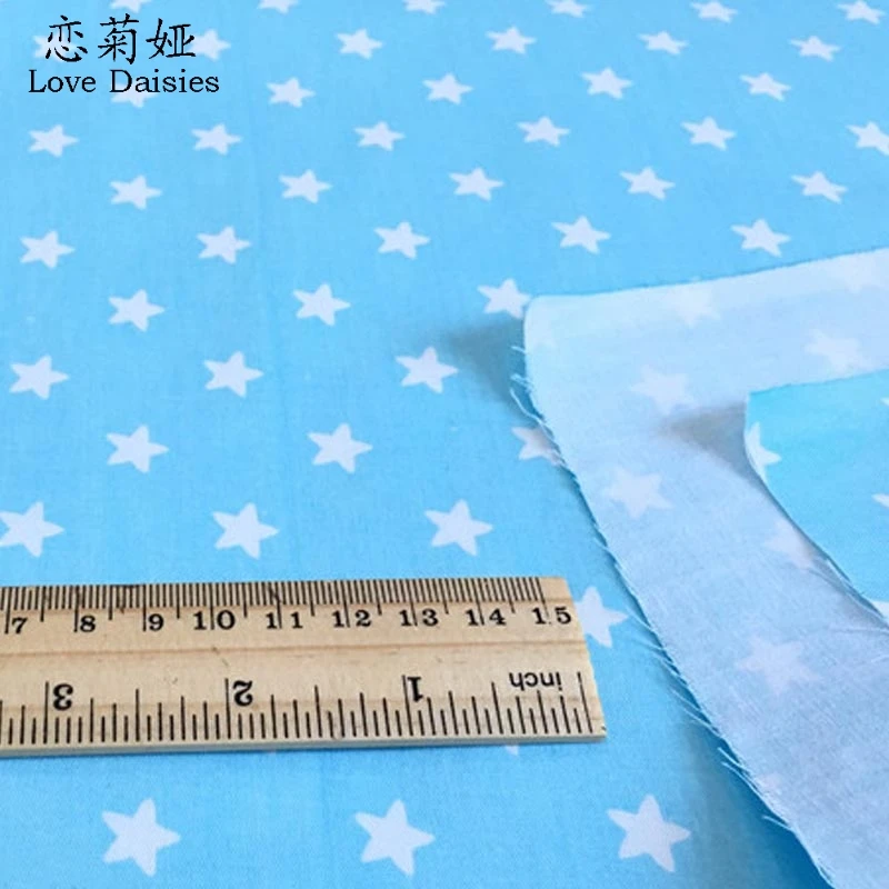 Bombaž keper krpo majhne zvezde tkanine za DIY otroci posteljnina stanja blazine mozaik domačih obrti handwork quilting šivanje