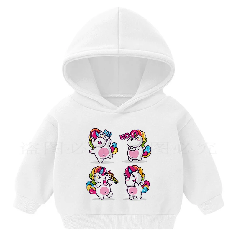 Bombaž Samorog hoodies za teen dekleta Jeseni Otroci Baby Dekleta Risanka Majica Malčke dekliška Oblačila Otrok Dolg Rokav Vrh