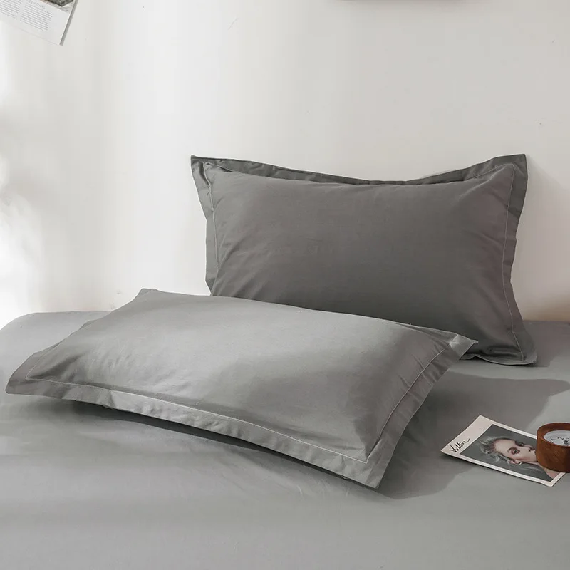 Bombaž čisto barvo, slog majhen svež modni slog dvojno vzglavnik standardna velikost gospodinjstva posteljo posteljnina