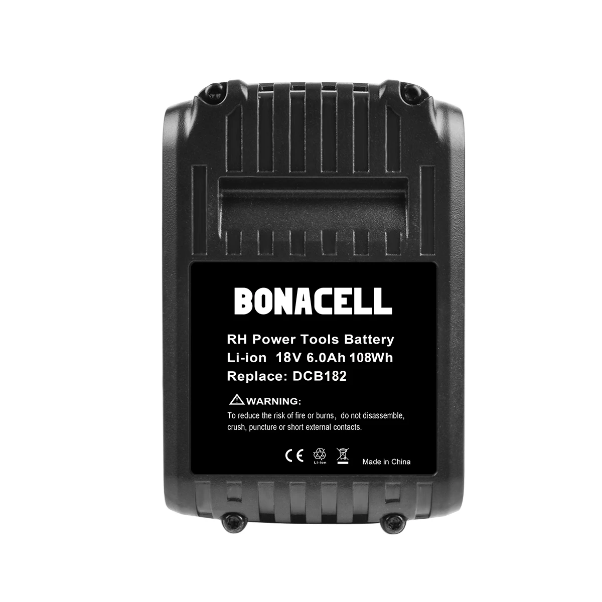Bonacell 2pcs 6000mAh 18V električno Orodje, Baterije za Dewalt DCB200 DCB181 DCB182 DCB204-2 DCB201 DCB201-2 DCB200 DCB200-2 DCB204-2