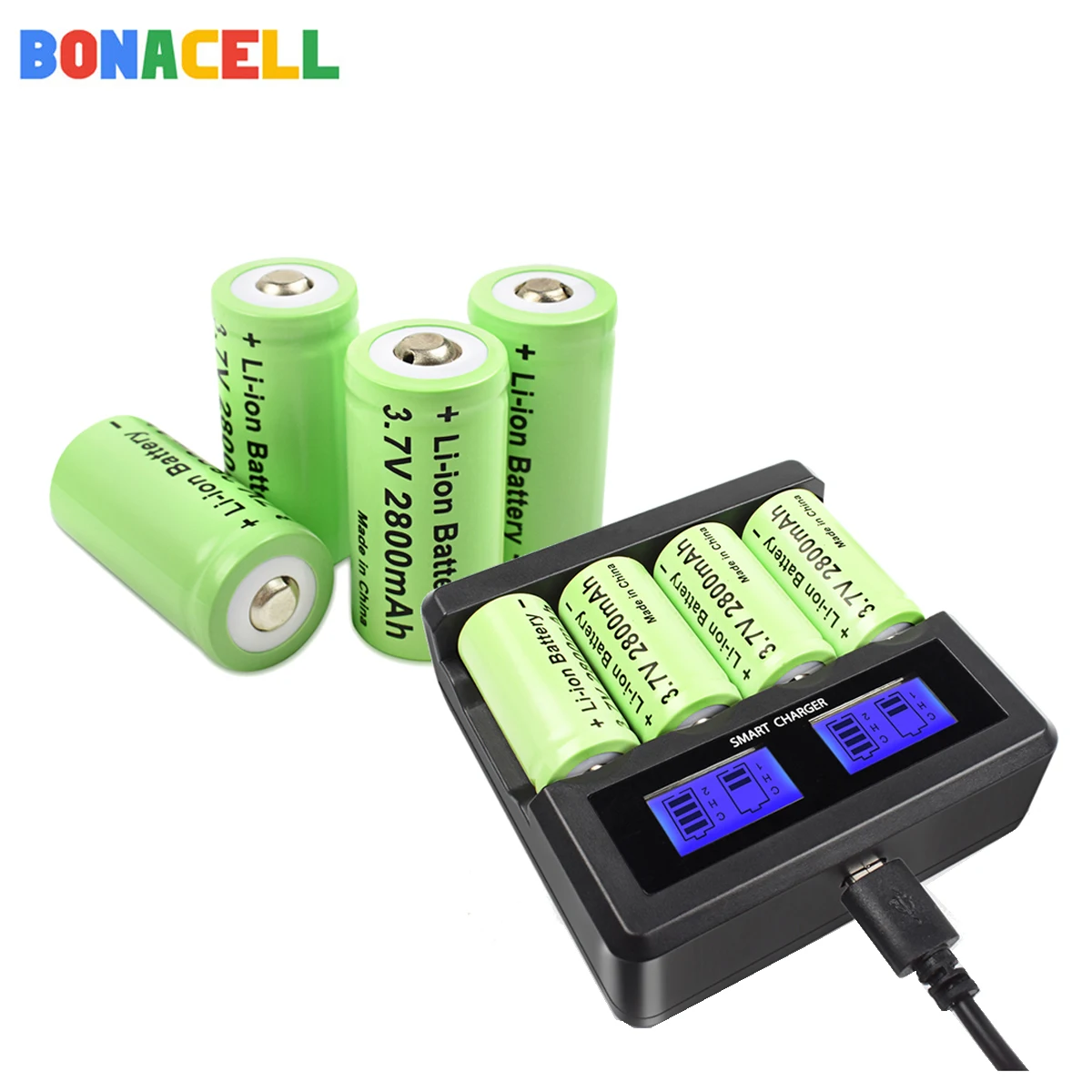 Bonacell 3,7 V 16340 2800mAh Li-ionska Baterija CR123A, Polnilne Baterije, CR123 za Lasersko Pero LED Svetilka Cell,Varnostne Kamere