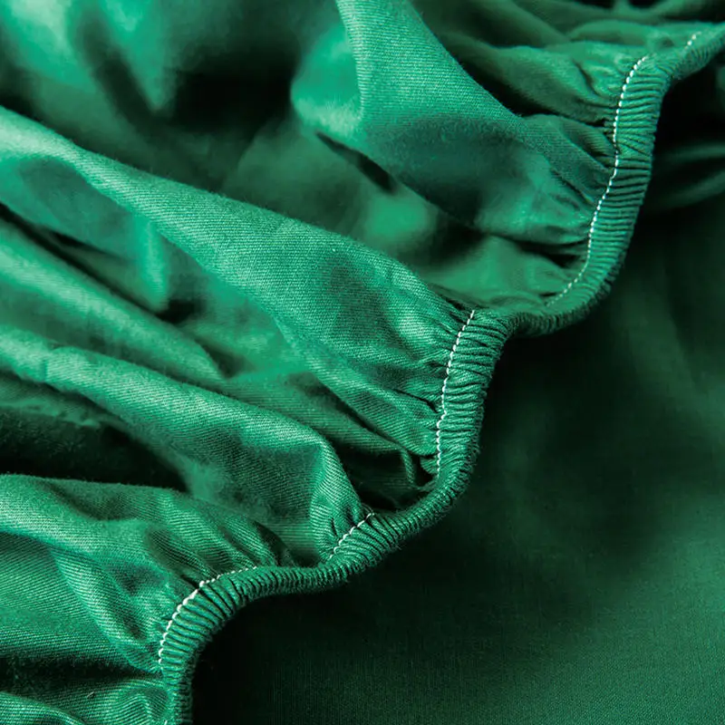 Bonenjoy Zeleno Barvo Posteljo Stanja 1 pc Bombažne rjuhe na Elastično Kraljica King Size Postelja Perilo sabanas Polno Posteljno Perilo Bombaž