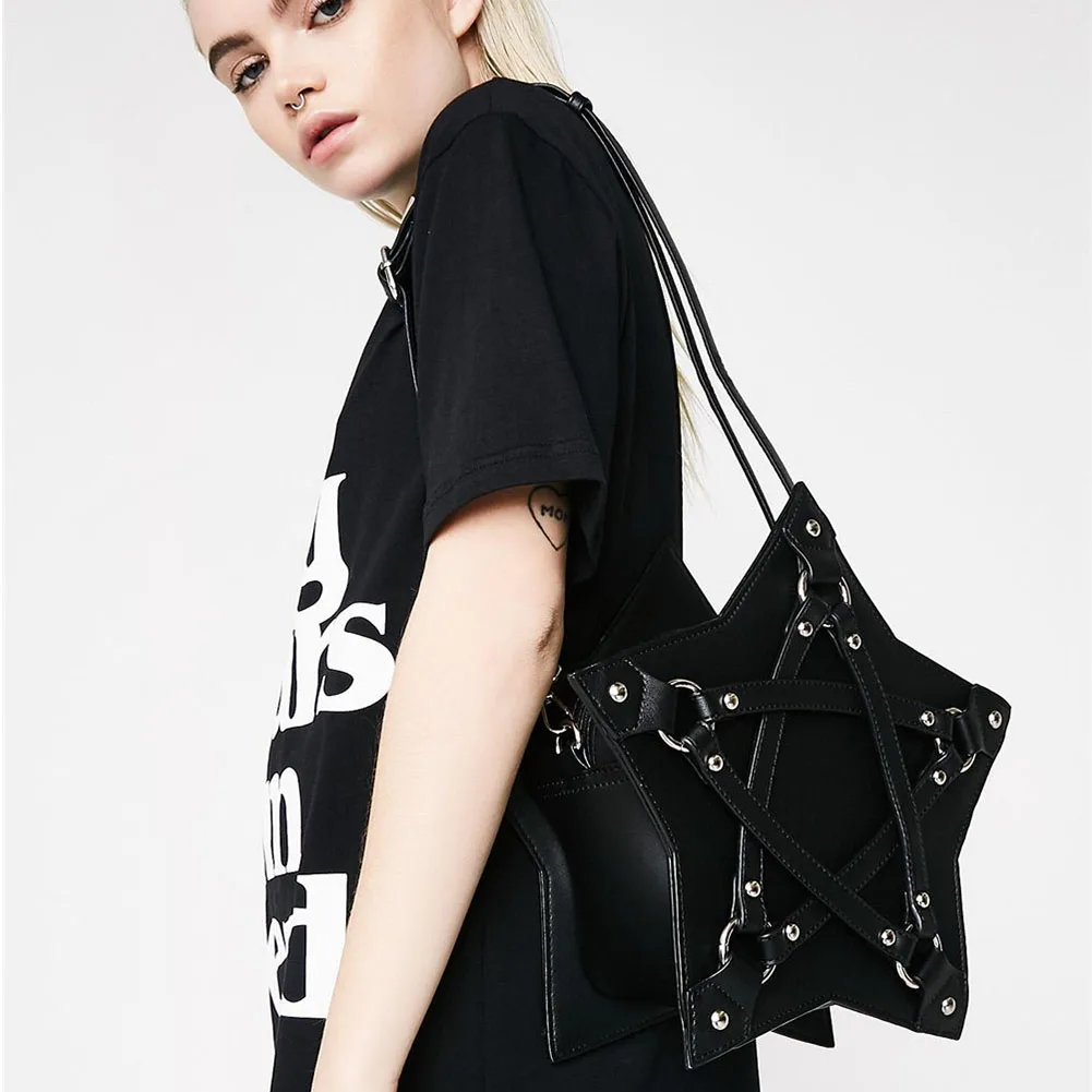 BONJOMARISA kakovost blagovne znamke nov modni ramo torbe, star sponke cosplay cool punk crossbody vrečke ženske street design