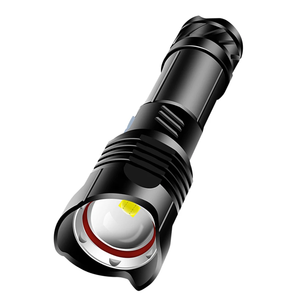 BORUiT Super Svetla XHP100 LED Taktično Svetilko 5-Mode Zoom Baklo USB za Polnjenje Moči Banke 26650 Luč za Kolo Svetlobe