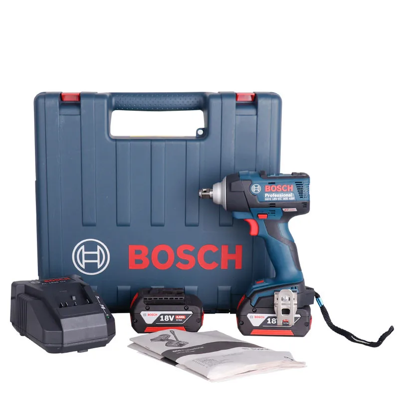 Bosch GDS18V-ES 300ABR ščetk za ponovno polnjenje električnih ključa avto pnevmatike montaža odra, opremljene z dvema 18V 4An baterije