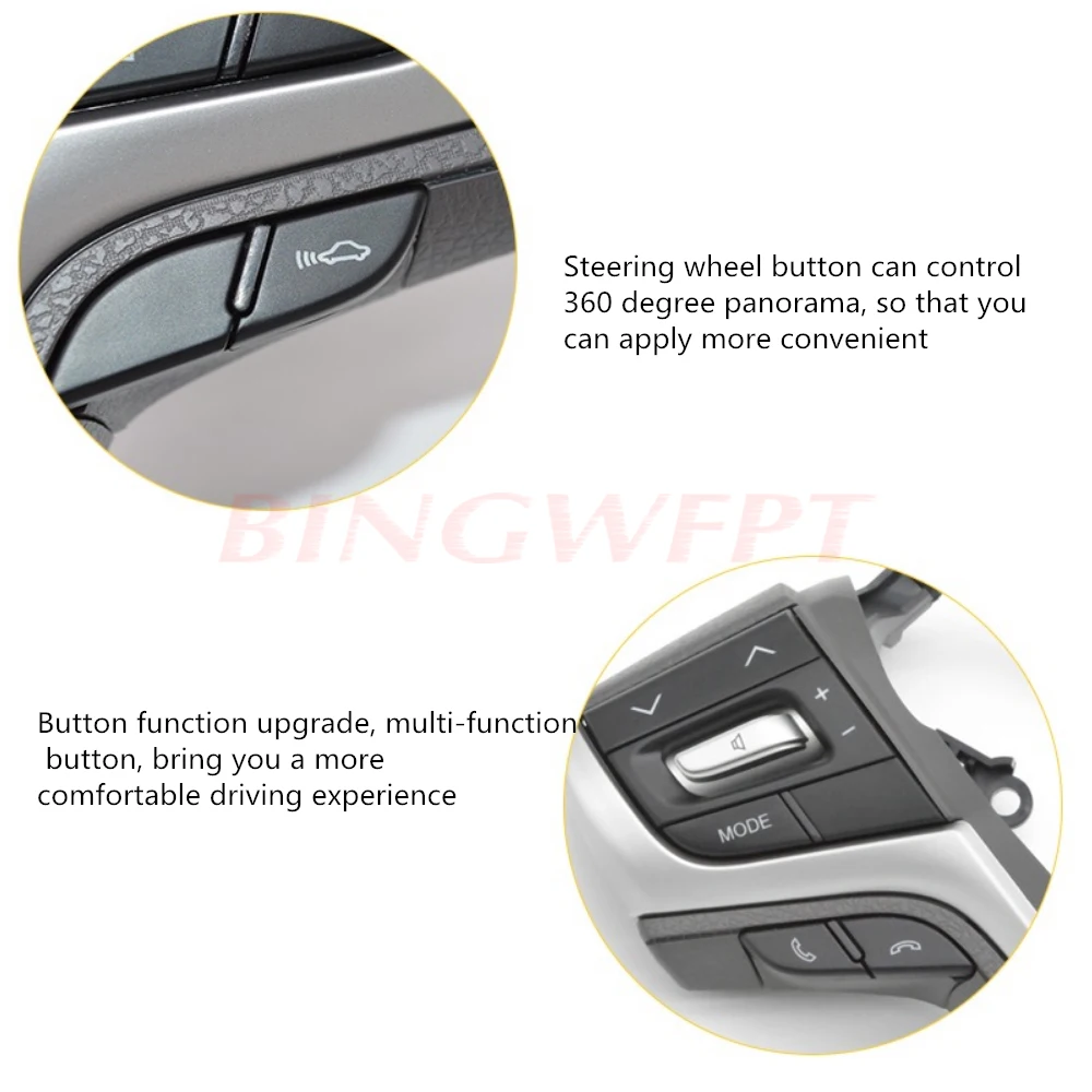 Botones de nadzor de volante negro con kabli par za Toyota Land Cruiser Prado 2018 botones de estilo de coche