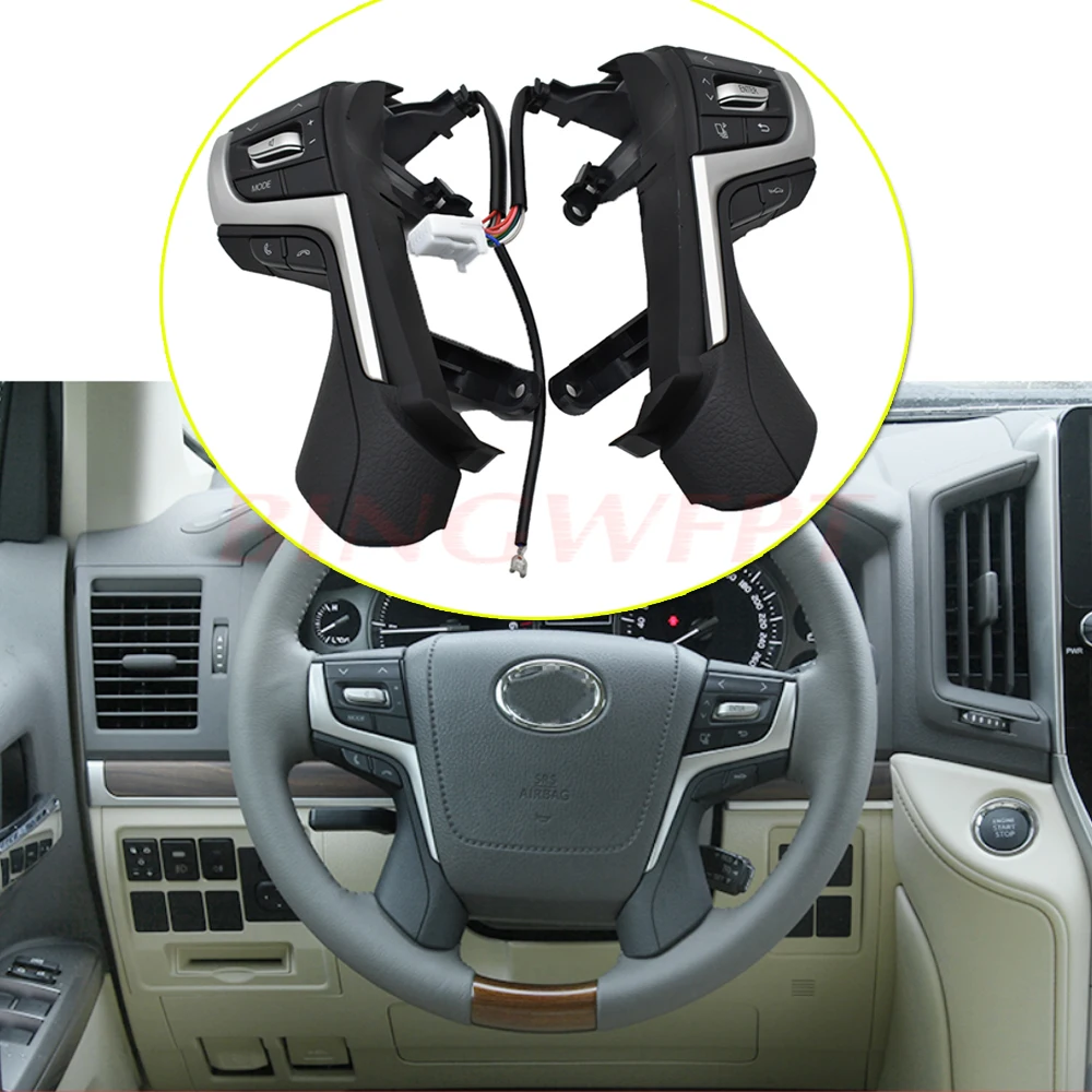 Botones de nadzor de volante negro con kabli par za Toyota Land Cruiser Prado 2018 botones de estilo de coche