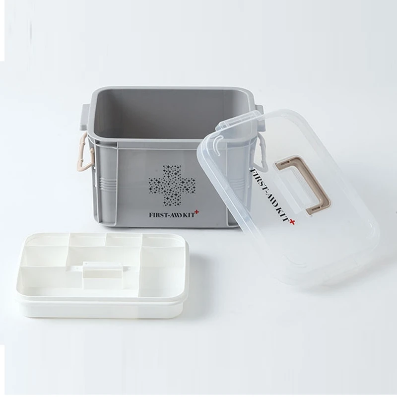 Box Komplet Za Prvo Pomoč Organizator Plastike Za Shranjevanje Posode Multi-Layer Medicine Polje Nordijska Dom Organizira Škatle