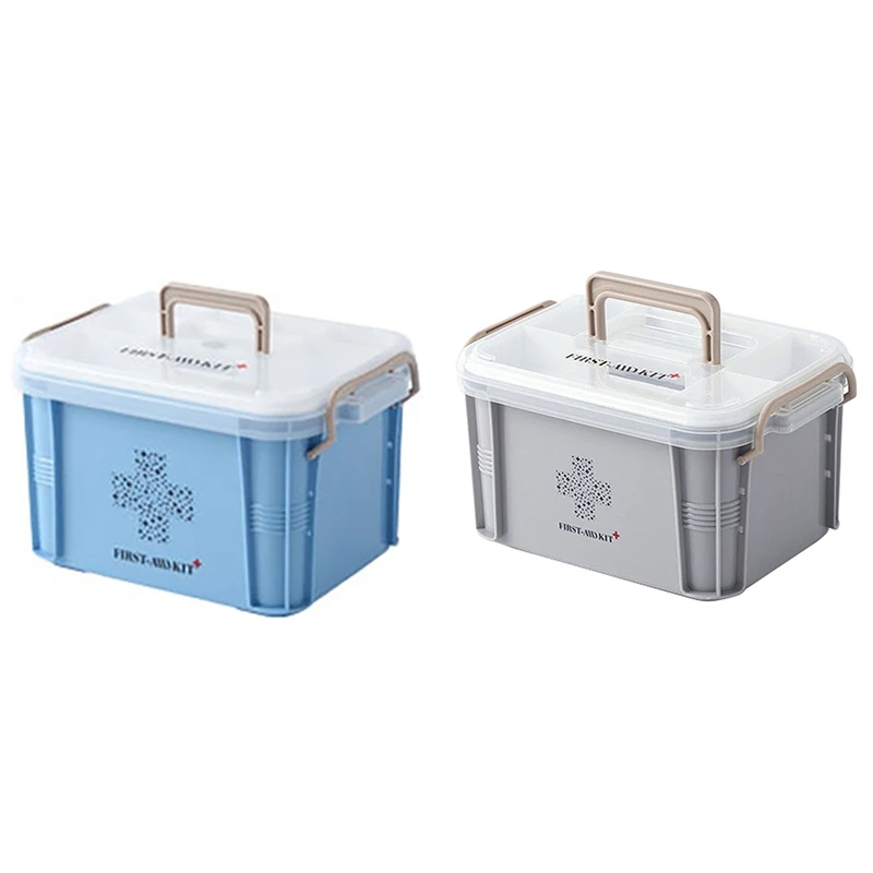 Box Komplet Za Prvo Pomoč Organizator Plastike Za Shranjevanje Posode Multi-Layer Medicine Polje Nordijska Dom Organizira Škatle