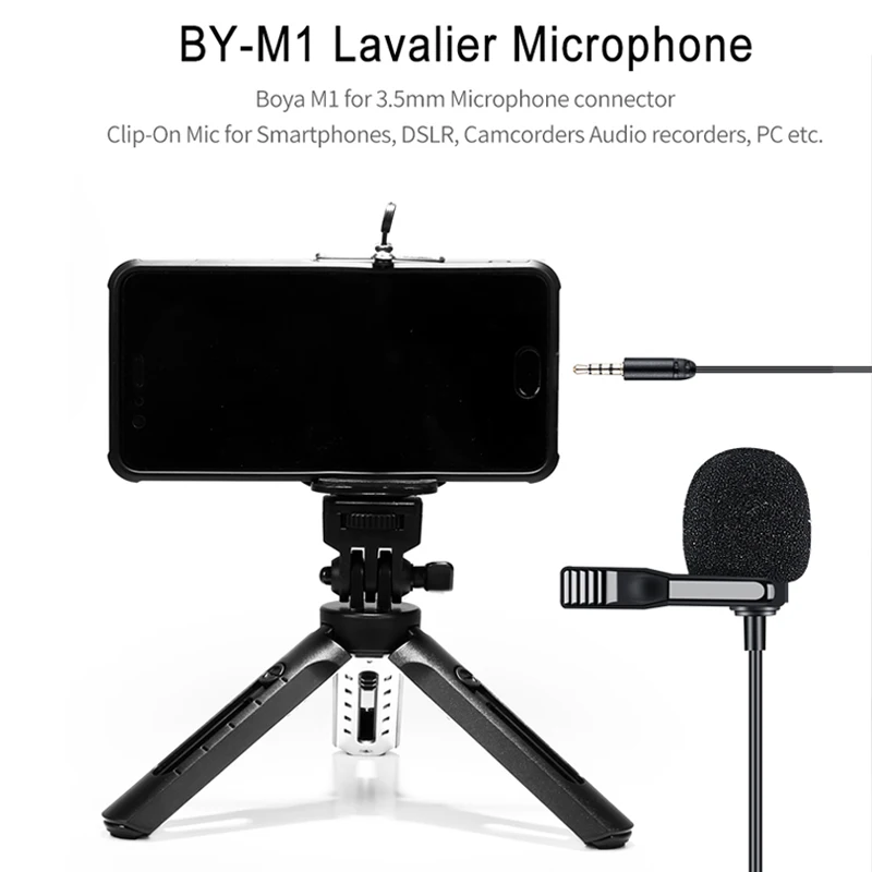 BOYA S-M1/M1DM Avdio Snemanje Lavalier River Mikrofon Posnetek Na Mic za iPad, iPhone Sumsung Pametni Podcast Kamera Snemalnik