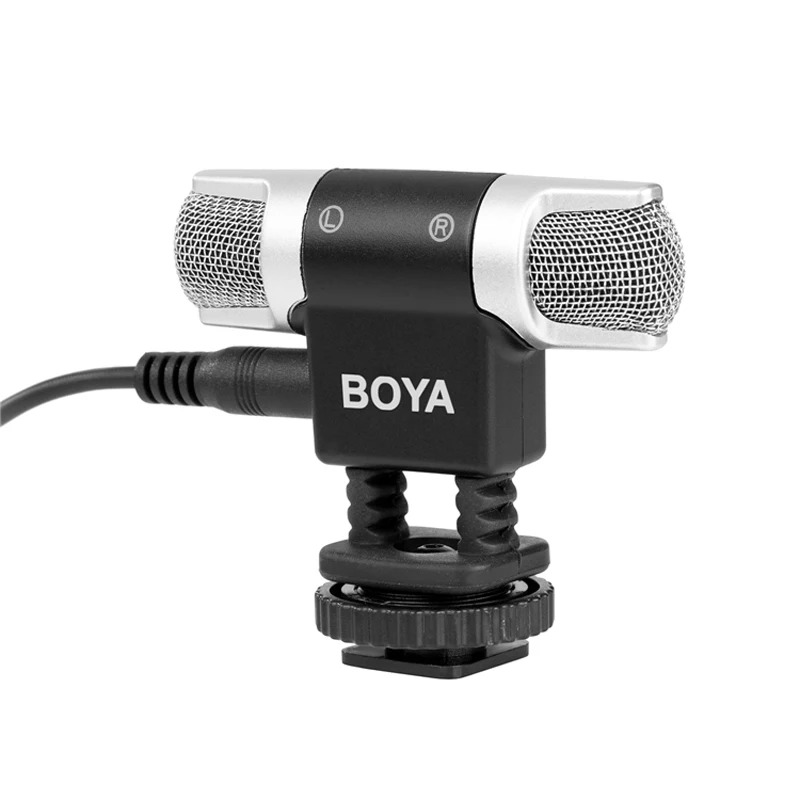 BOYA S-MM3 Dvojno Glavo Mikrofon, Snemanje tako Stereo Kondenzatorski Mikrofon za iPhone 8 Android Telefon DSLR Kamera DV Video v Živo pk ZA-MM1