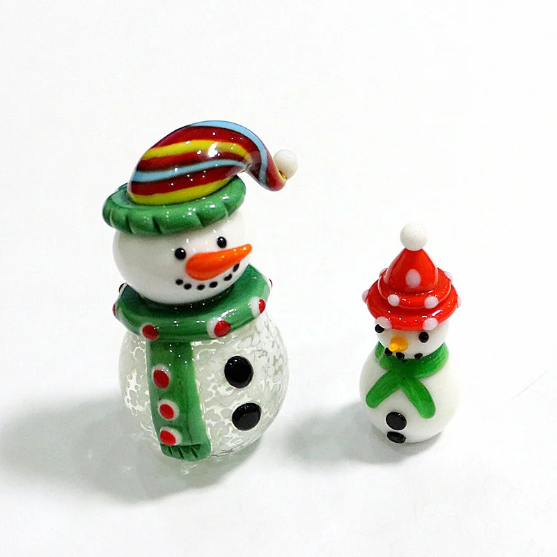 Božič Stekla Snežaka Figurice Okraski Različnih Stilov, Ki So Miniature Srčkan Xmas Darila Za Otroke Domov Dekoracijo Obrti Zbirka