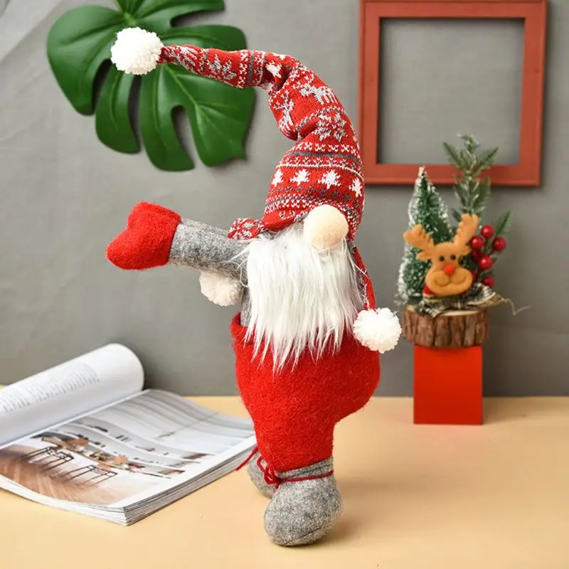 Božič Švedski Santa Gnome Lutka Okna Zavese Sponke Tieback Imetnik Dekoracijo Doma Spalnica Ornament