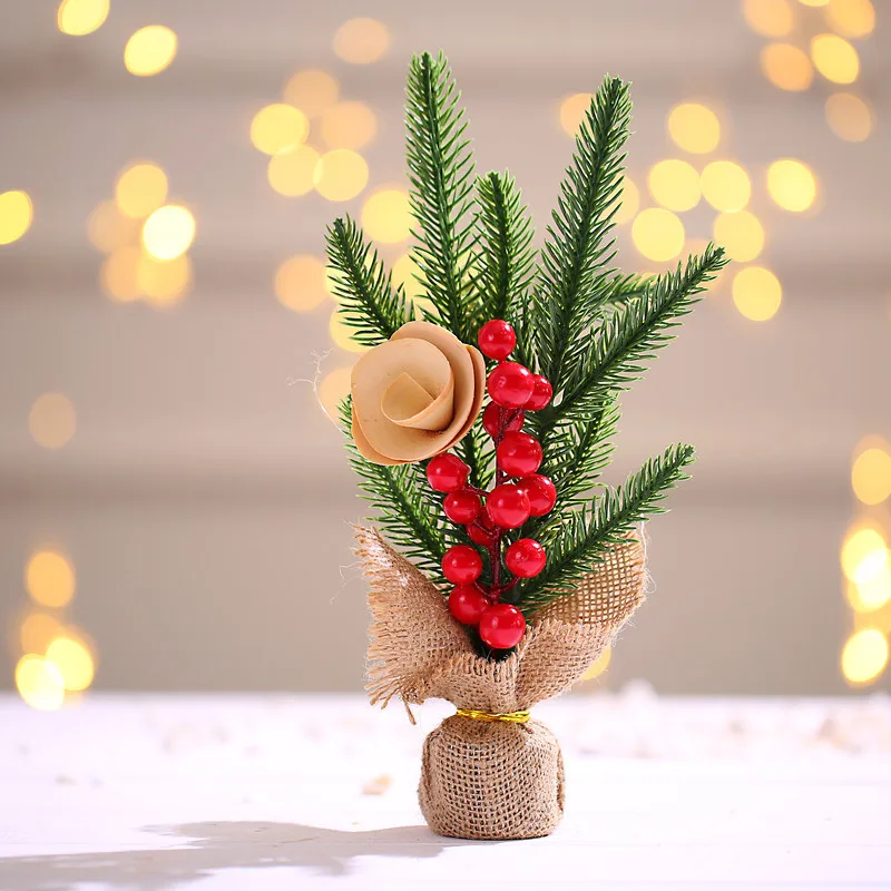 Božični okraski mini Božično drevo okraski, namizno simulacije Božično drevo