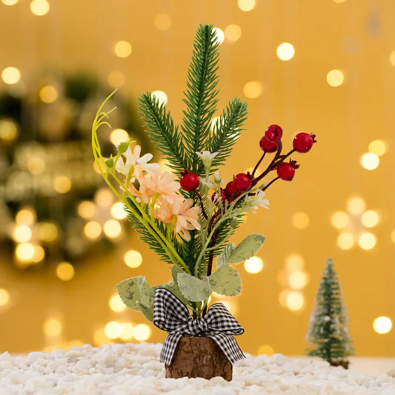 Božični okraski mini Božično drevo okraski, namizno simulacije Božično drevo