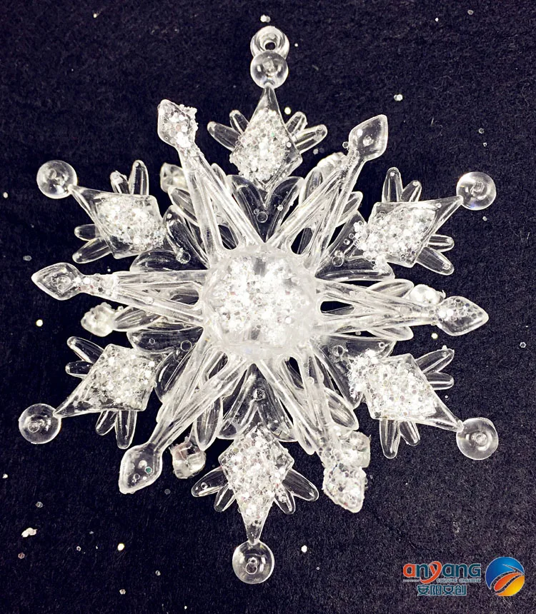 Božični okraski, okna okraski St. dekorativni tri - zgodba akril snežinke tablete 10 . 3cm 1pcs diamant v prahu