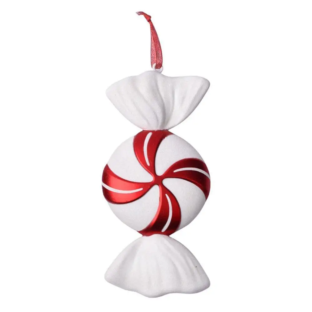 Božični okraski scene postavitev darilo okrasni obesek, belo DIY sladkarije fazi postavitve sladkarije in rdeče barve C2R3