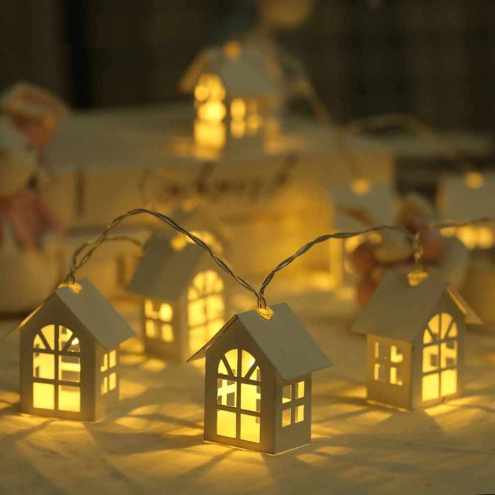 Božično Drevo 2M 10 Led lučke LED za Baterijo Hiša Slogu Pravljice niz Luči poroko počitnice Božično Dekoracijo Garland