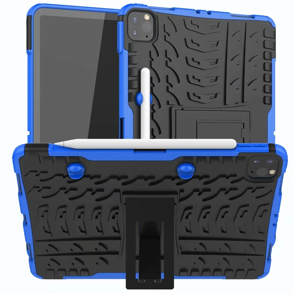 Branilec Stojalo TPU PC Shockproof Zaščitni Silikonski Plastičnih Oklep Primeru Za Mini iPad Pokrov Zraka 1 2 3 4 5 6 Pro 9.7 10.5 11 10.2