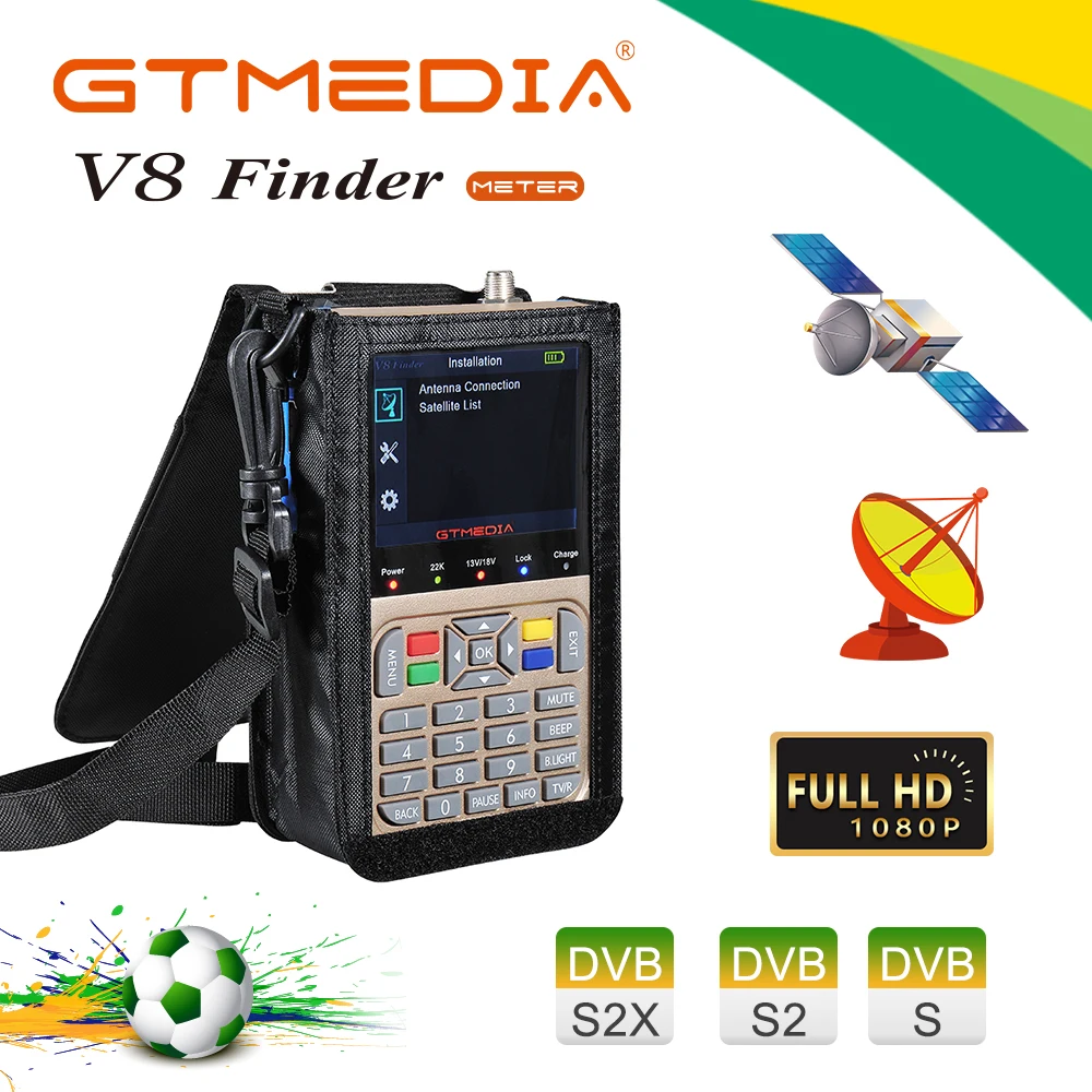 Brazilija DVB-S/S2/S2X Signal Našli Satfinder TV Kanalov Satelitske Finder Digitalni HD Meter Visoko Ločljivostjo Prenosni 3,5