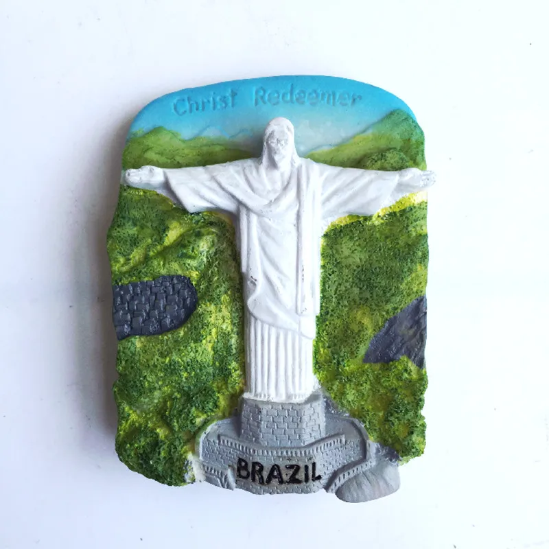 Brazilija Kristusa Odrešenika Hladno Porcelana Ročno Poslikano 3D Hladilnik Magneti World Travel Spominkov Hladilnik Magnetne Nalepke