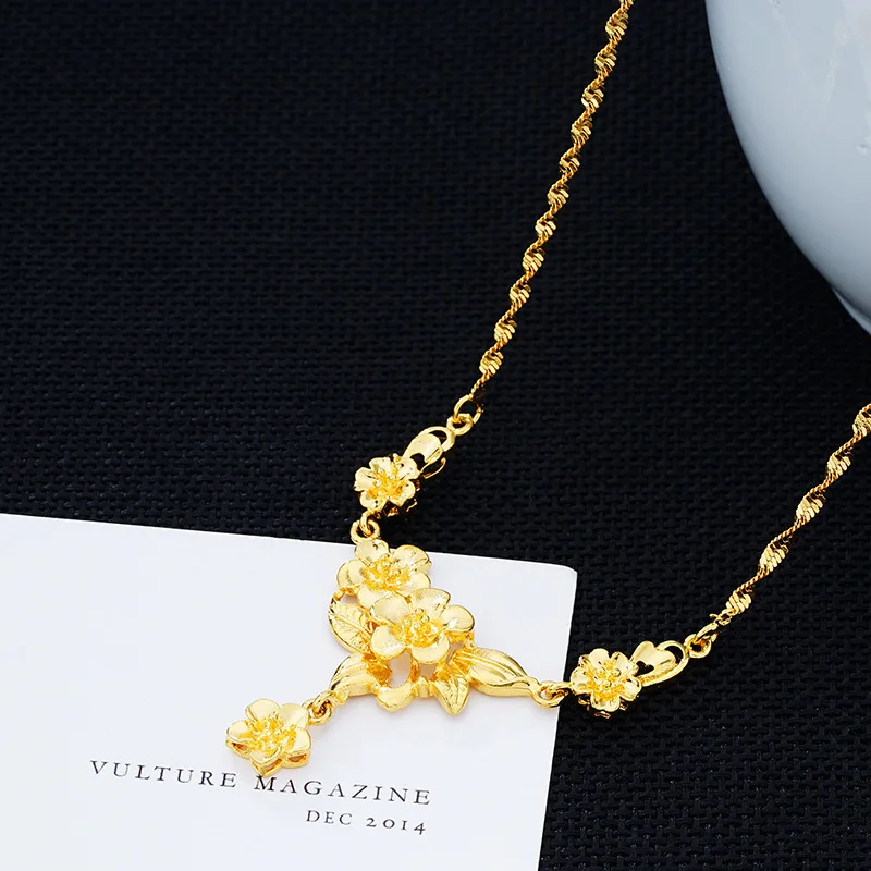 Brezplačna dostava 24K Gold Tassel Dolgo Ogrlica za Ženske, Modni Nakit Zlato Poroko Oblikovalec Izjavo Ogrlica Nakit Trgovini